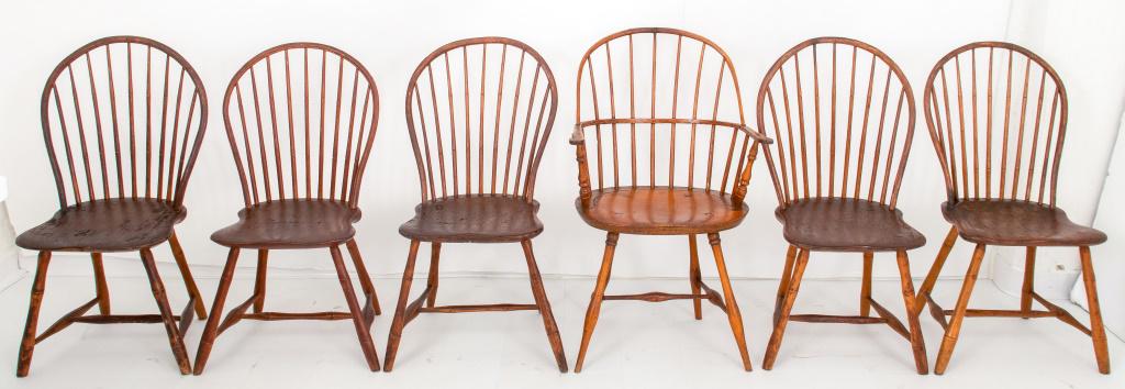 American Yokeback Windsor Chairs, 6 (1 of 8)