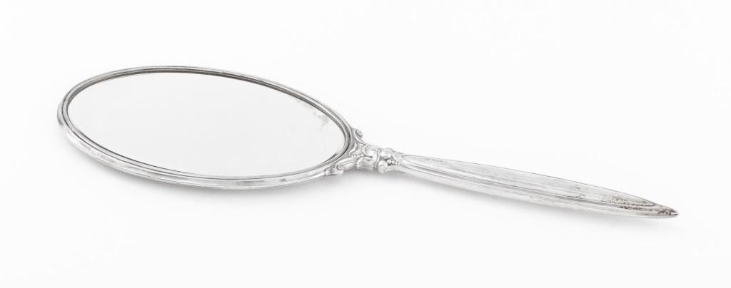 American Sterling Art Deco Hand Mirror, 1940s (1 of 7)