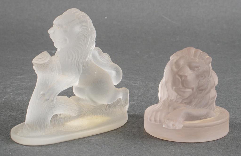 Frosted Glass Lion Car Mascots, 2 (1 of 8)