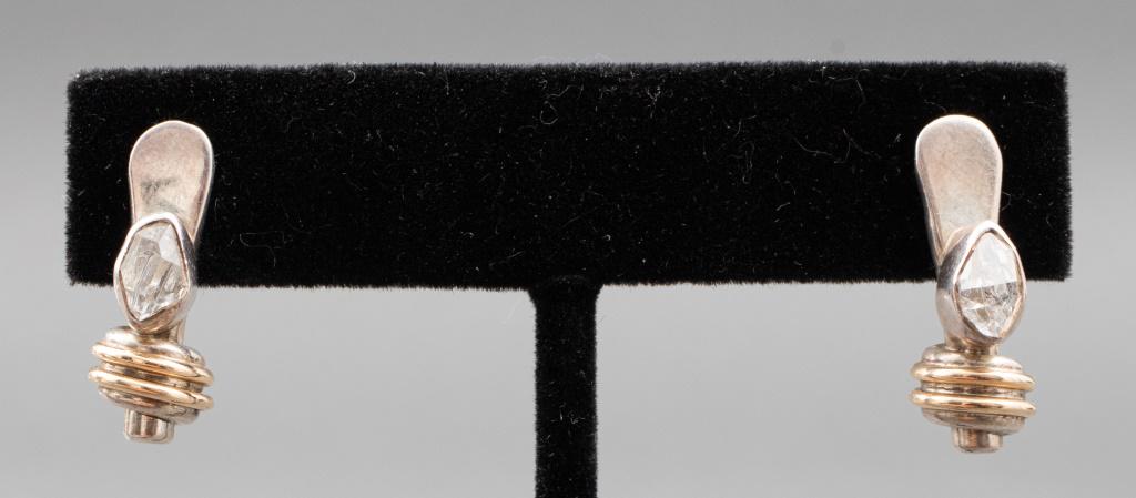 Lilly Barrack Silver & 14K Gold Quartz Earrings (1 of 7)