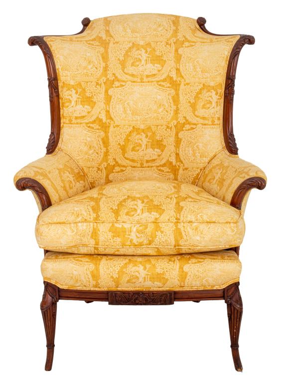 Hollywood Regency Walnut Arm Chair (1 of 9)