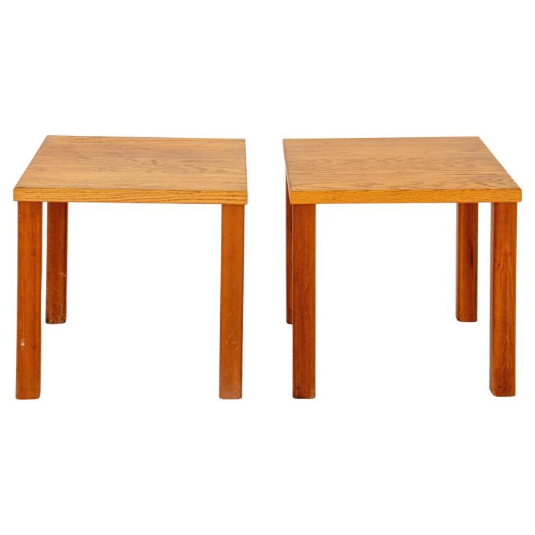 Modern Blond Oak Side Table / Nightstand, Pair (1 of 5)