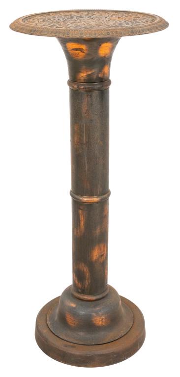 Victorian Coppered Cast Iron Column Pedestal (1 of 5)