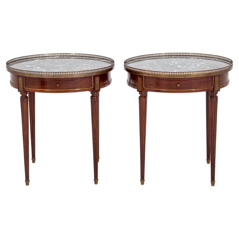 Louis XVI Style Mahogany Gueridon End Tables, 2 (1 of 10)
