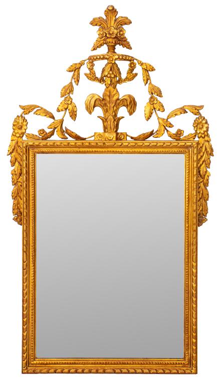 Neoclassical Style Gilt Wood Beveled Glass Mirror (1 of 6)