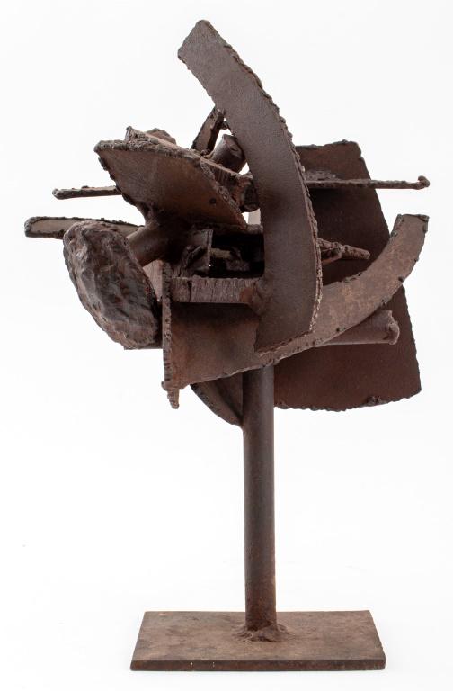 Brutalist Abstract Welded Iron Sculpture (1 of 8)