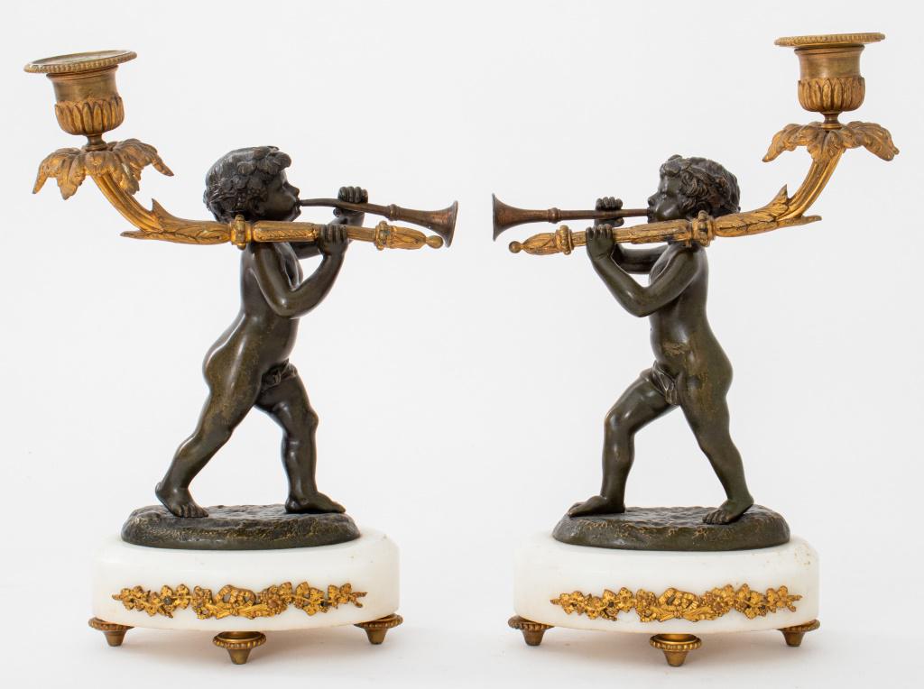 Louis XVI Revival Figural Ormolu Candlesticks (1 of 9)