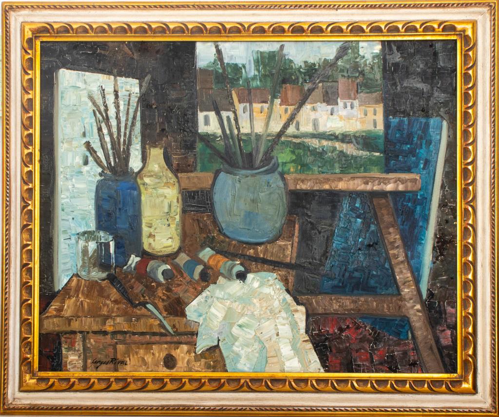 Georges Rival Still Life Scene Oil on Canvas (1 of 10)