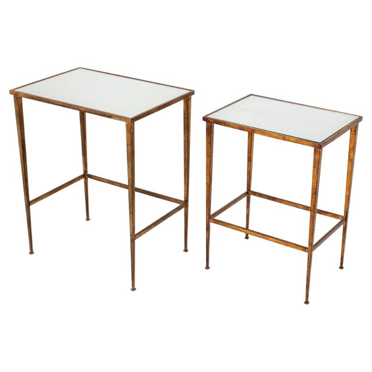Gilded Steel Nesting Tables, 2 (1 of 6)