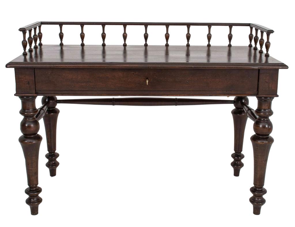 Italian Provincial Ebonized Wood Gallery Desk (1 of 11)