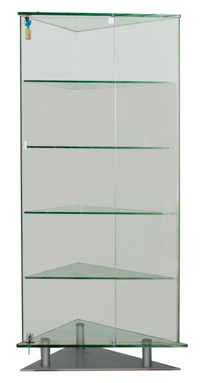 Modernist Glass Corner Vitrine Etagere (1 of 9)