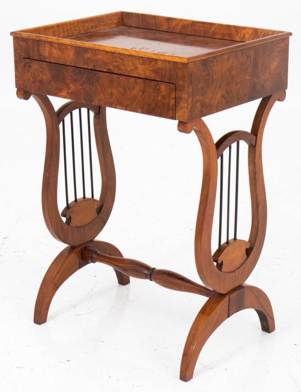 Biedermeier Style Burl Walnut Work Table (1 of 11)