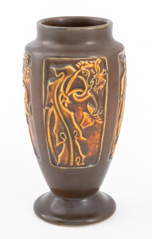 Roseville Rosecraft Pottery Panel Vase, ca. 1920s (1 of 8)