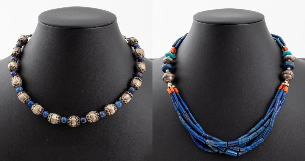 Middle Eastern Silver Lapis Sodalite Necklaces, 2 (1 of 6)