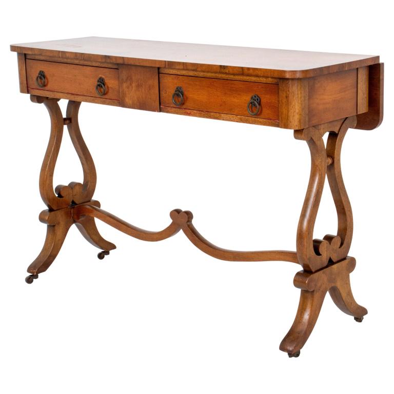 Regency Style Yew Wood Sofa Table / Desk (1 of 12)