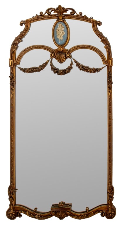 Italian Neoclassical Gilt Wood Mirror, 19th C. (1 of 13)