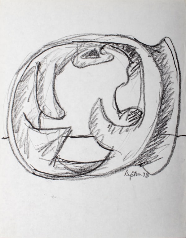 Seymour Lipton Sculpture Study Sketch, 1978 (1 of 5)