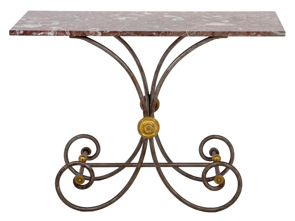Neoclassical Wrought Iron Console / Baker Table (1 of 10)