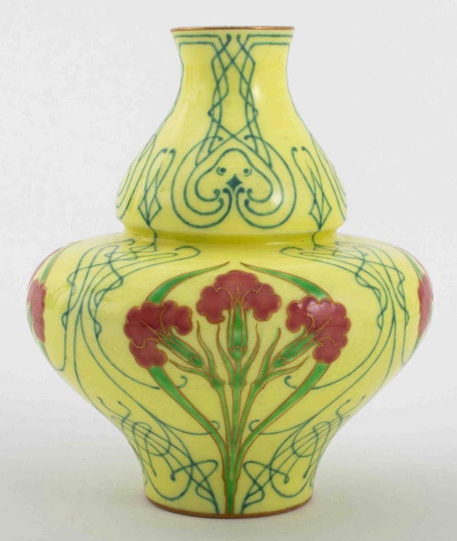 Sevres Art Nouveau Porcelain Vase, 1897 Auction