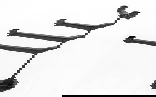 Tom Dixon "Spin" Modern Design Candelabra: Tom Dixon (British, b. 1959) Modern Minimalist design "Spin" table candelabra mobile, cast iron with adjustable arms, marked on bottom, circa 2018. 23" H x 41" W x 7" D. Provenance: Property from the