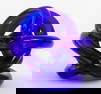 Modern Hand-Blown Blue Glass Knot Sculpture