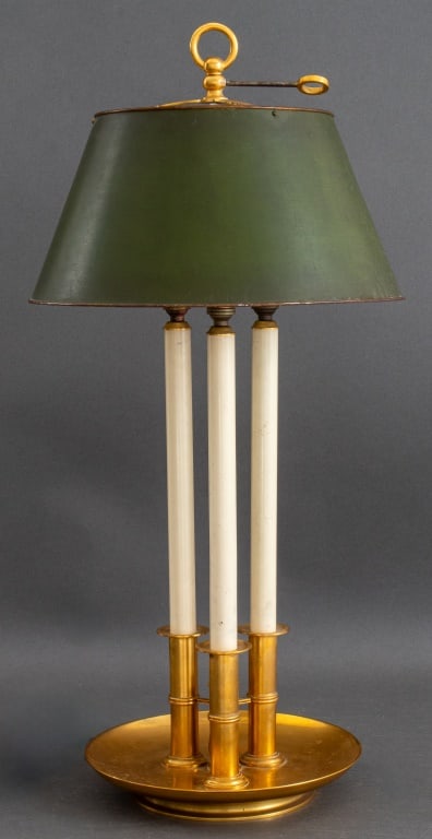 Georgian Style Tall Bouillotte Lamp In Brass (1 of 7)