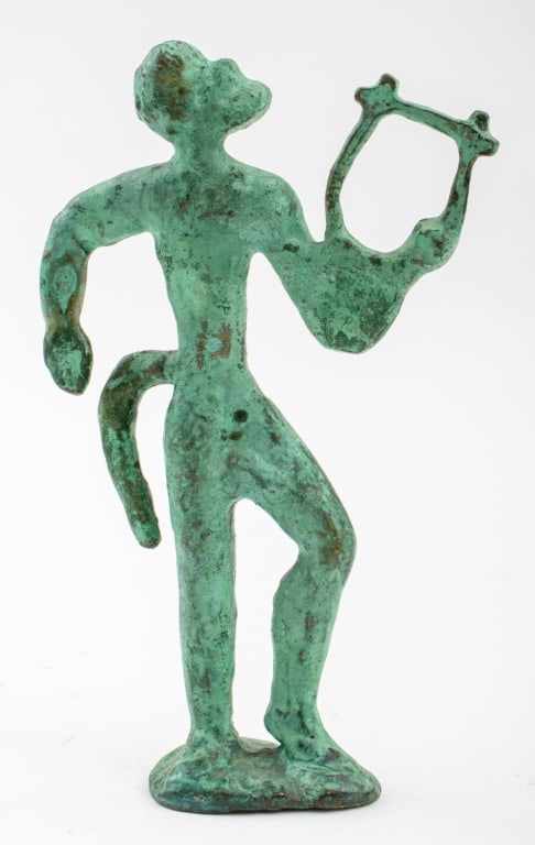 Italian Brutalist Verdigris Bronze Satyr Sculpture (1 of 10)