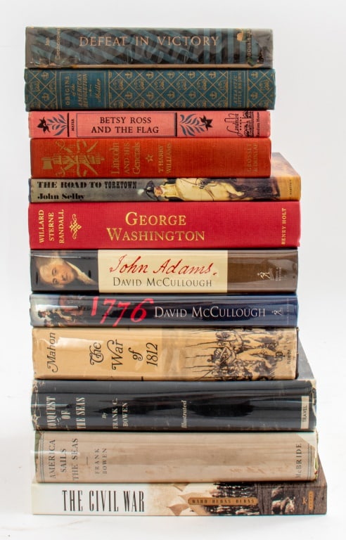 American Historical Interest Books, 12: Group of books of American historical interest, 12, and including: T. Harry Williams, "Lincoln and the Generals" Grosset & Dunlap: New York, 1952; Jane Mayer, "Bestsey Ross and the Flag", Random House