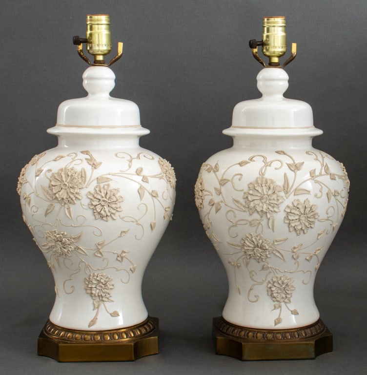 Chinese Taste Ceramic Molded Ginger Jar Lamps 2 (1 of 8)