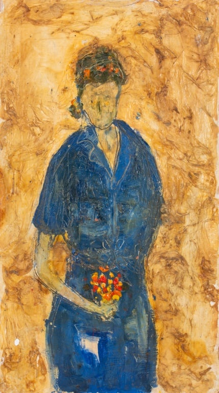 Mary Jo Schwalbach Portrait of a Lady Oil on Wood (1 of 6)