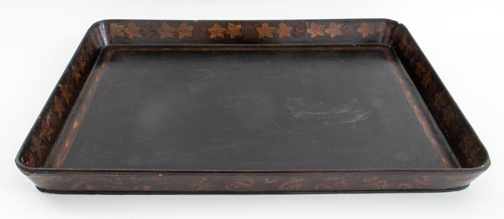 Victorian Japanned Papier-Mache Tea Tray, 19th C (1 of 8)