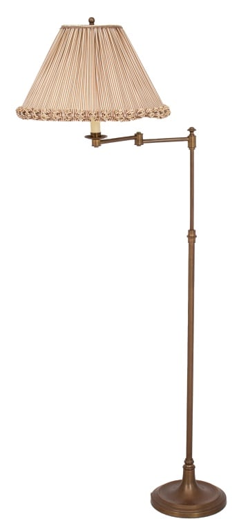 Brass Swing Arm Floor Lamp (1 of 10)