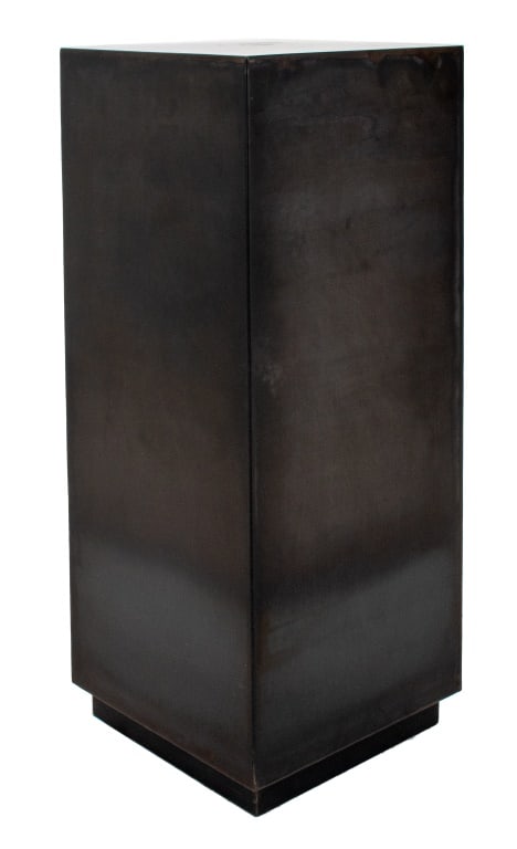 Industrialist Patinated Metal Pedestal Stand (1 of 4)