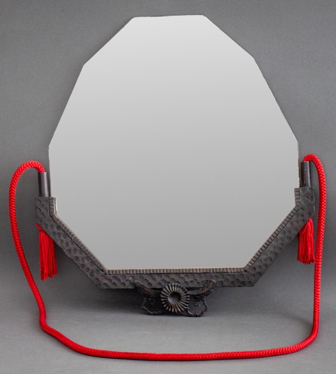 French Art Deco Wrought Iron Mirror, 1920s (1 of 5)
