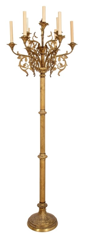 Classical Manner Nine Light Ormolu Torchere (1 of 15)