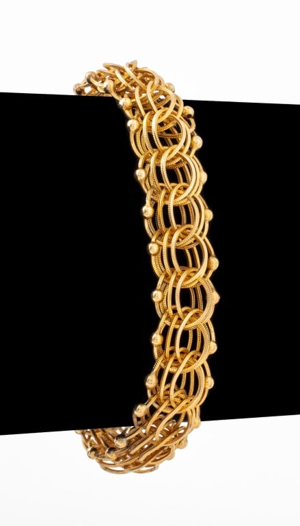 14K Yellow Gold Circle Link Bracelet (1 of 6)