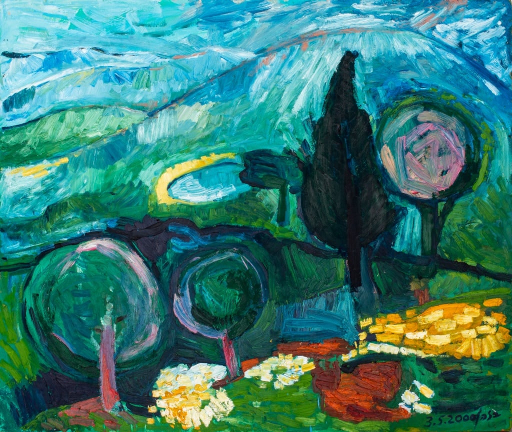 Bella Sciaky Attributed Landscape Oil on Board (1 of 8)