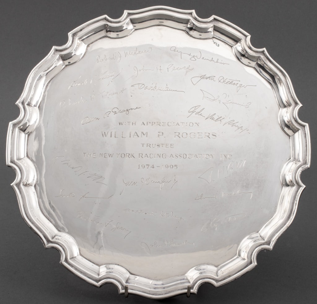 Elizabeth II Sterling Racing Presentation Waiter (1 of 8)