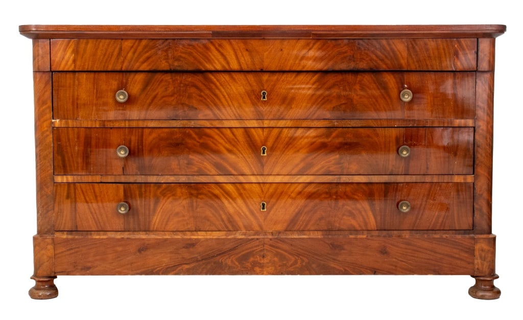 South German Biedermeier Mahogany Chest, ca. 1840s (1 of 12)