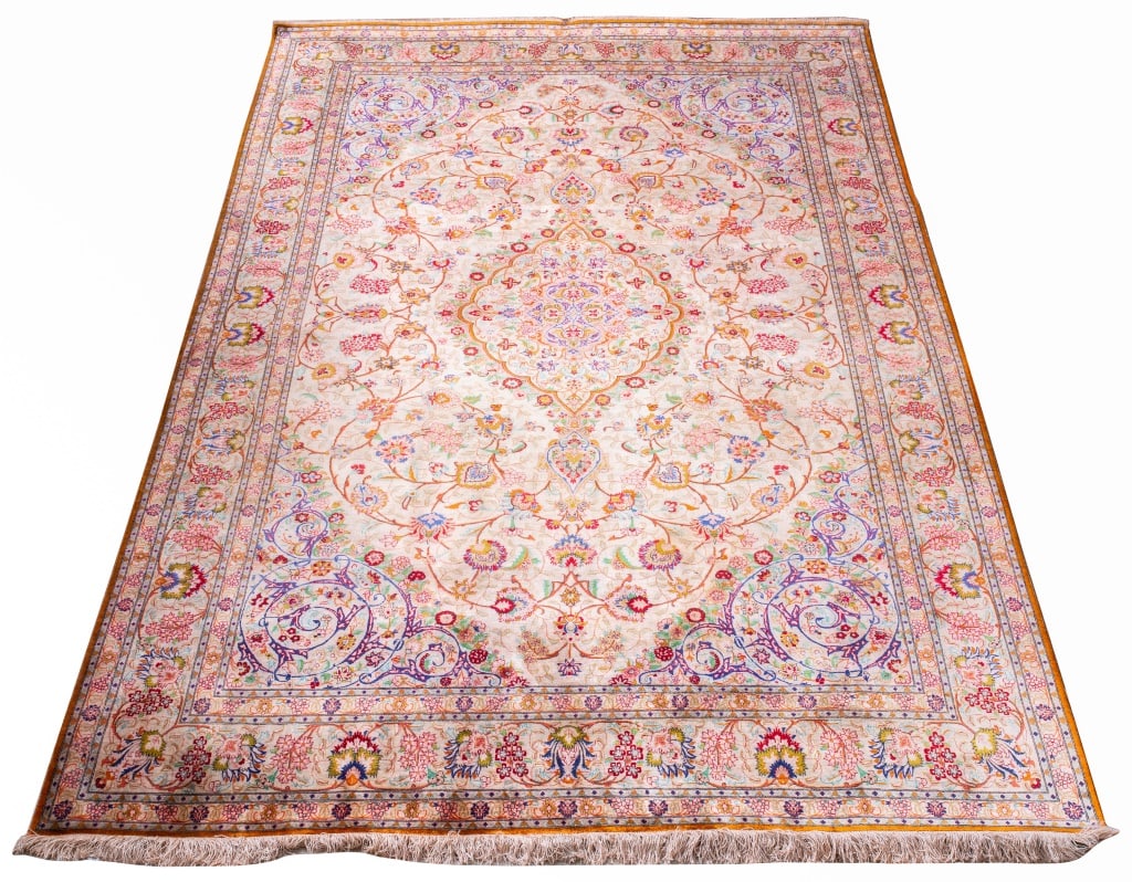 Persian Tabriz Silk Carpet, 10' x 6' (1 of 7)