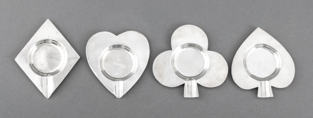 Mexican Silver "Solitare" Cendrier Set, 4 (1 of 6)