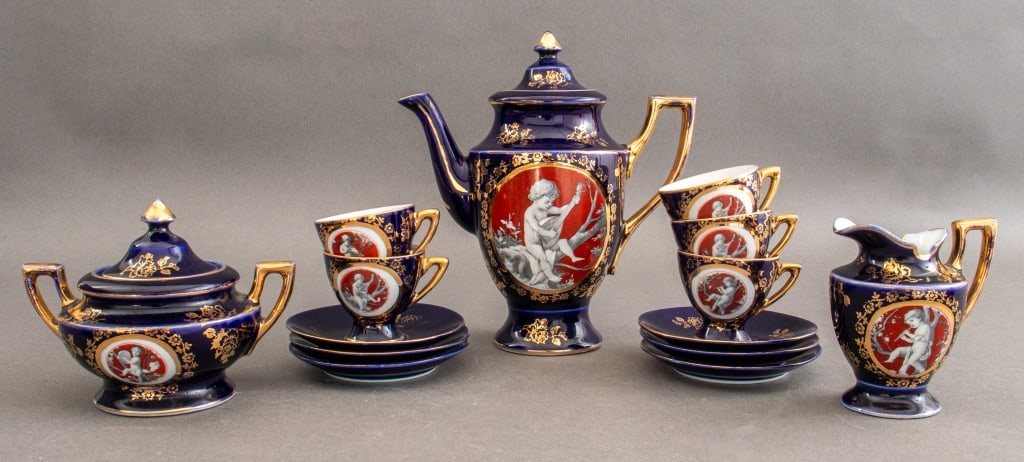 German Cobalt Ware Coffee Service for 6 (1 of 14)
