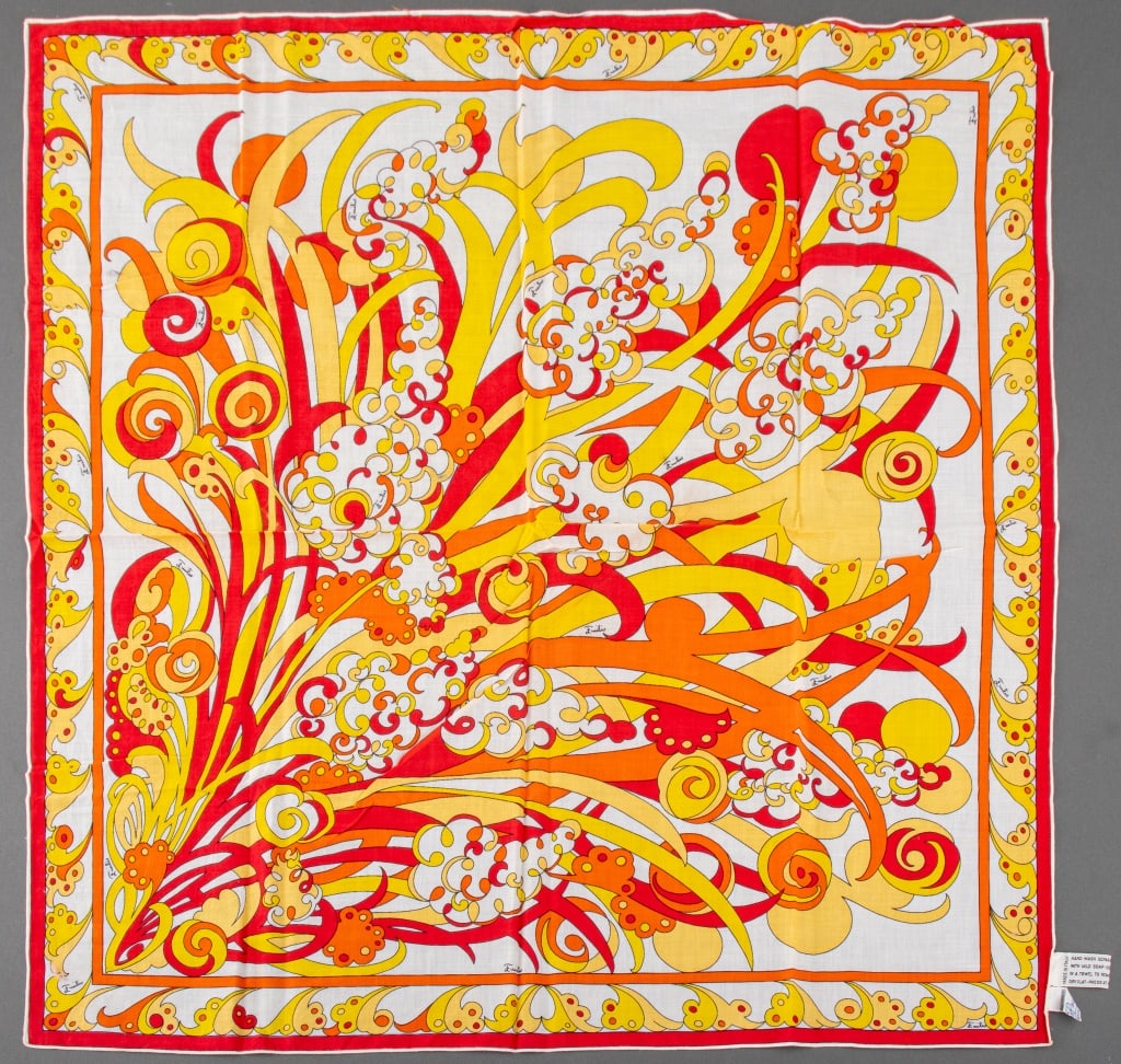 Vintage Emilio Pucci Firenze Cotton Scarf, 1970s (1 of 6)