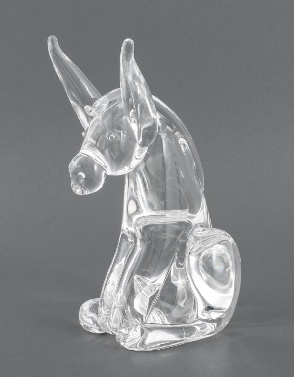 Steuben Large Art Glass Donkey Sculpture (1 of 11)