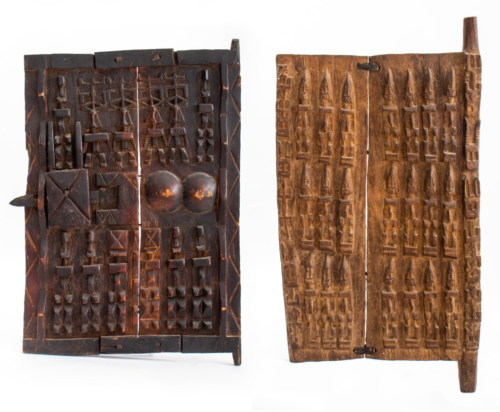 African Dogon Style Granary Door Frames, 2 (1 of 16)