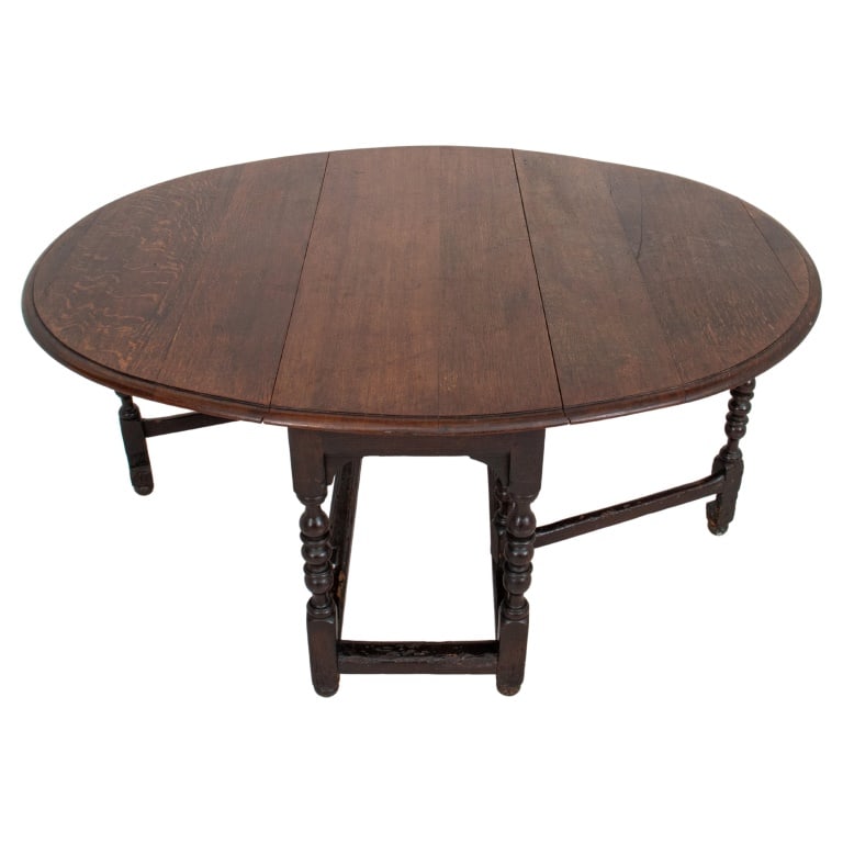 Jacobean Style English Oak Drop Leaf Table (1 of 13)