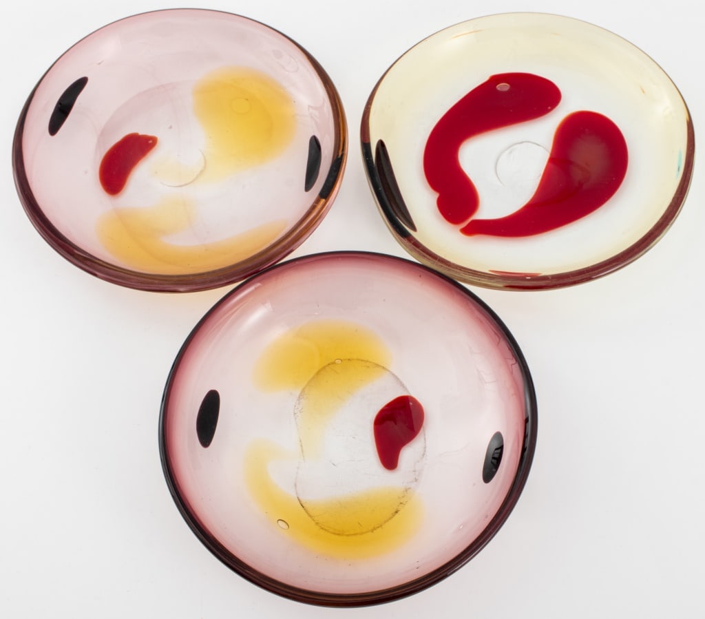 Modernist Biomorphic Studio Art Glass Plates, 3 (1 of 7)