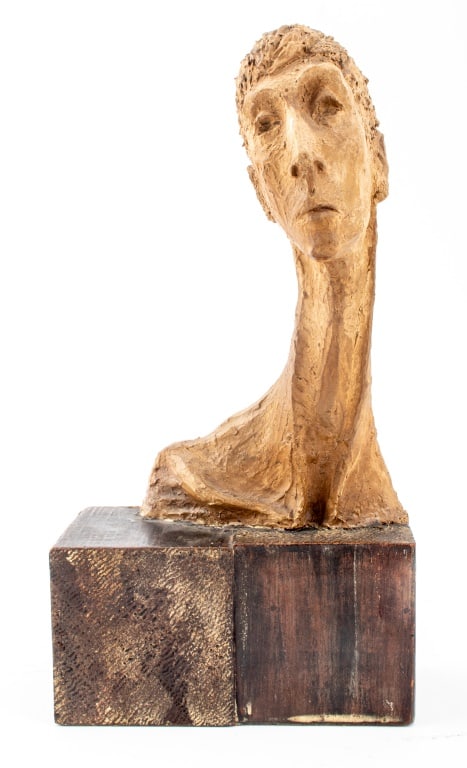 Signed Studio Art Pottery Bust Sculpture, 1962 (1 of 13)
