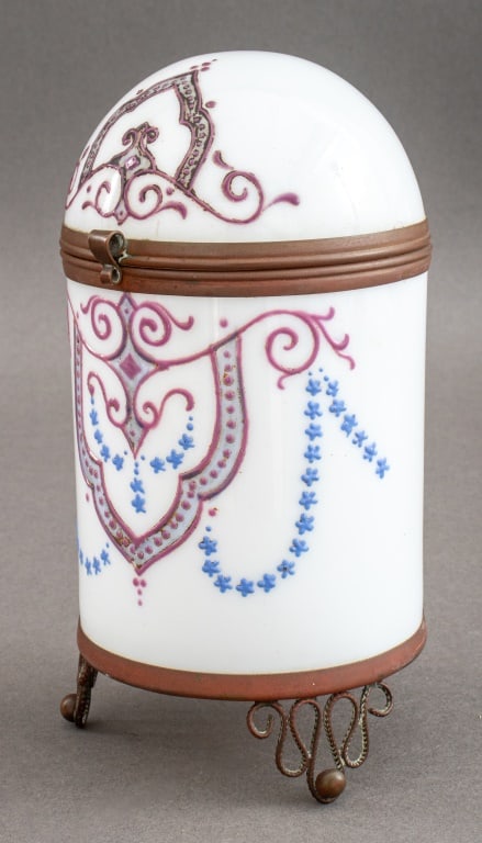 Enameled Opaline Glass Table Box, ca. 1900 (1 of 14)