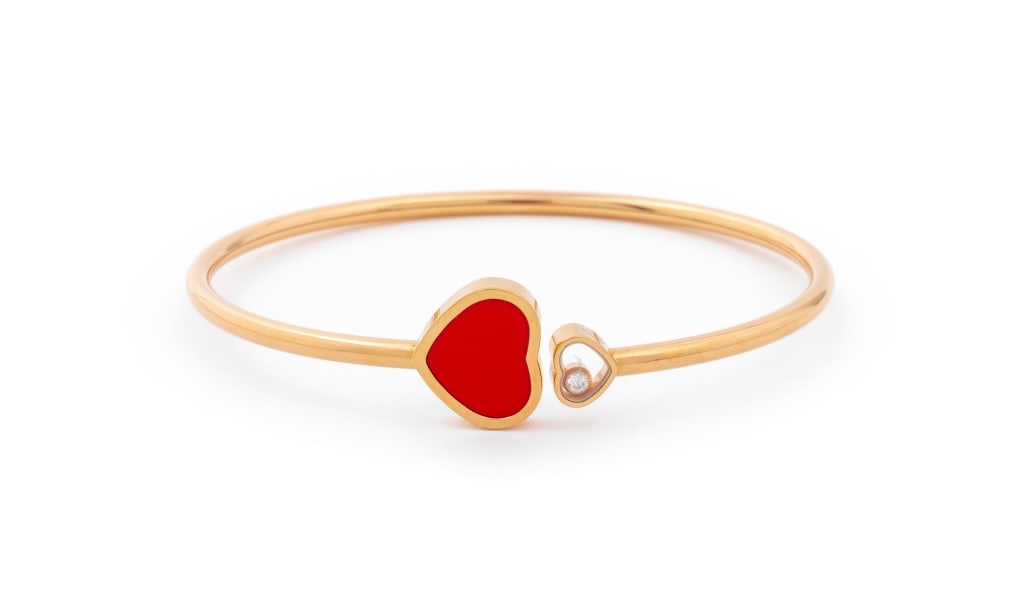 Chopard Happy Hearts 18K Diamond Red Stone Bangle (1 of 8)